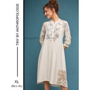 MSRP $148 ✨Anthropologie Tiny Amarante Embroidered Shirt Dress – XL (fits L_XL)✨
